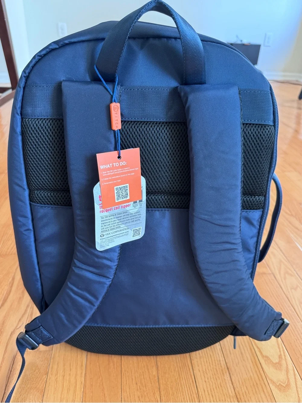 Stitch Men's Navy Travel Backpack with Organized Compartments